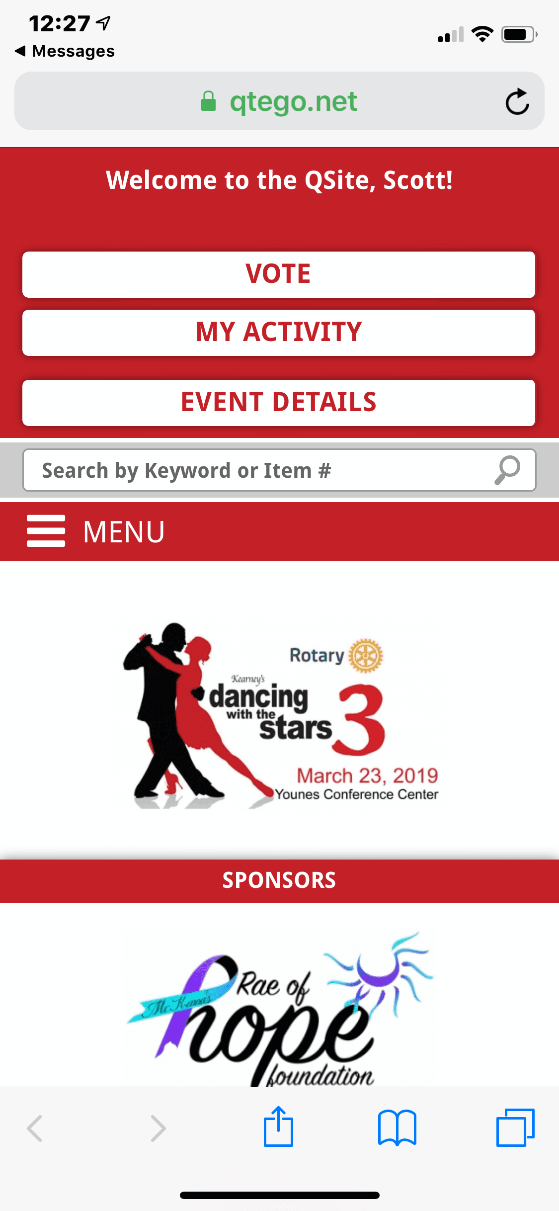 Qtego Auction Services & Kearney's Dancing with the Stars 3